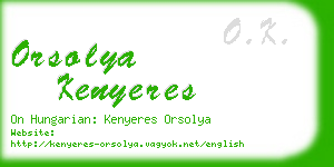 orsolya kenyeres business card